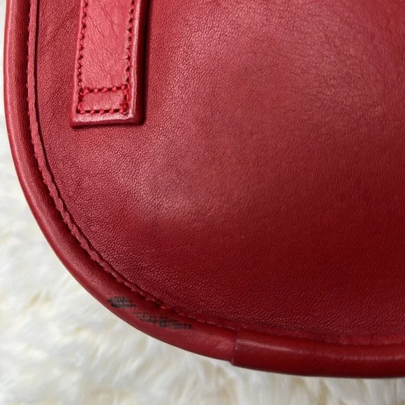 COACH l VINTAGE Red Leather Mini Belt Pouch Original Retro 80's 052-0152  USA - Picture 5 of 13